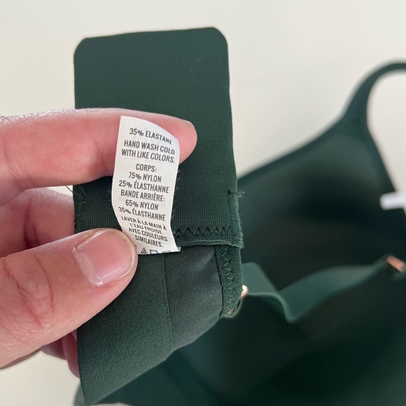 Aerie Real Me Full Coverage Wireless Bra Sycamore Green Size 38C NWOT - Picture 8 of 8